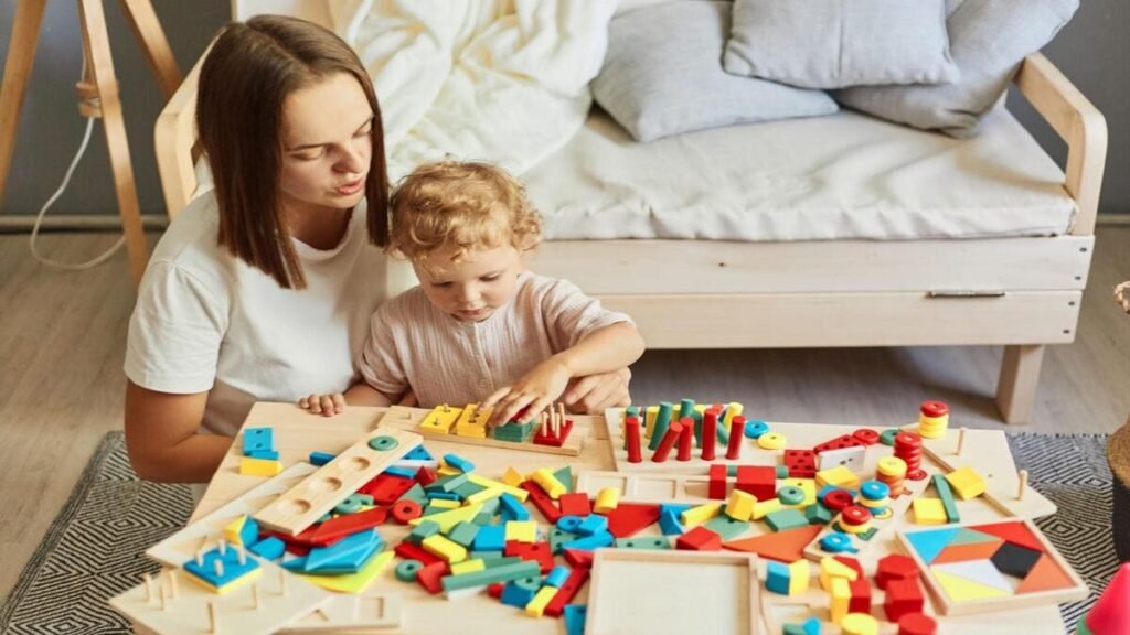 preschool child playing without screens learning through play