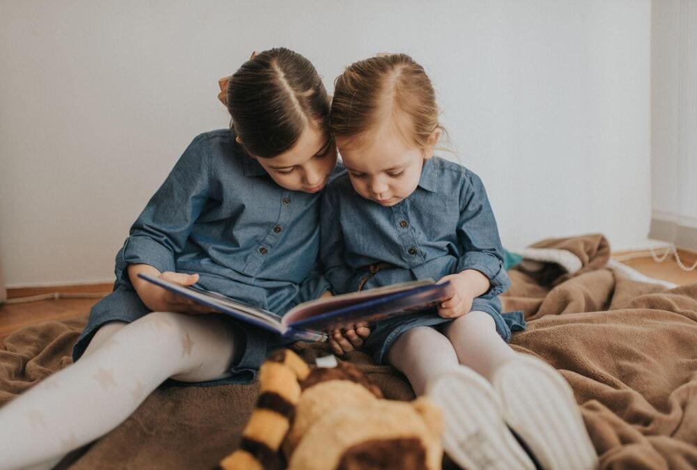 kids quiet reading corner at home with cushions