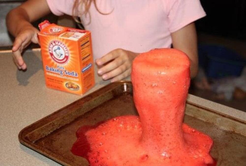 baking soda vinegar experiment fizzing reaction for kids